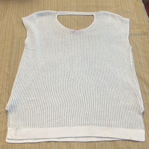 Lilly Pulitzer top no sleeve knit style white grey top shirt size small - Picture 5 of 13